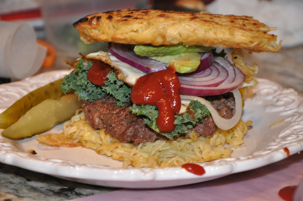healthy ramen burger inspired by popsugar by arielle haspel of bewellwitharielle.com